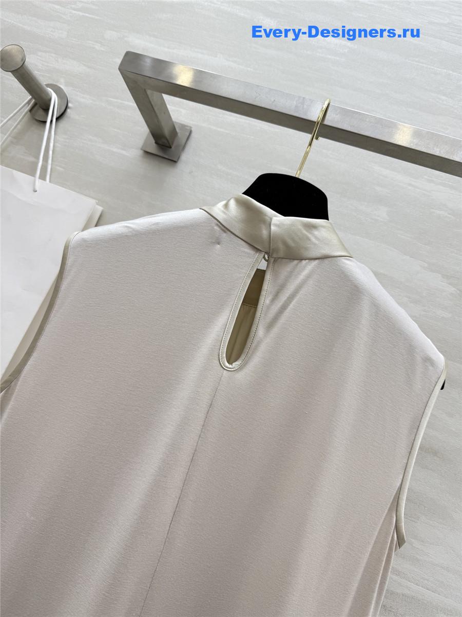 Sa1nt Lau*nt beige silk blouse