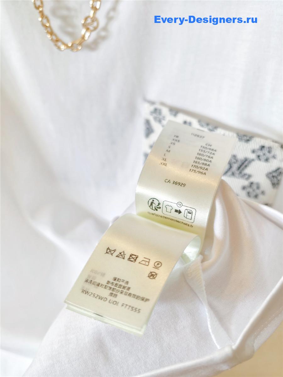 l0vis Vvtt0n white monogram pocket tee