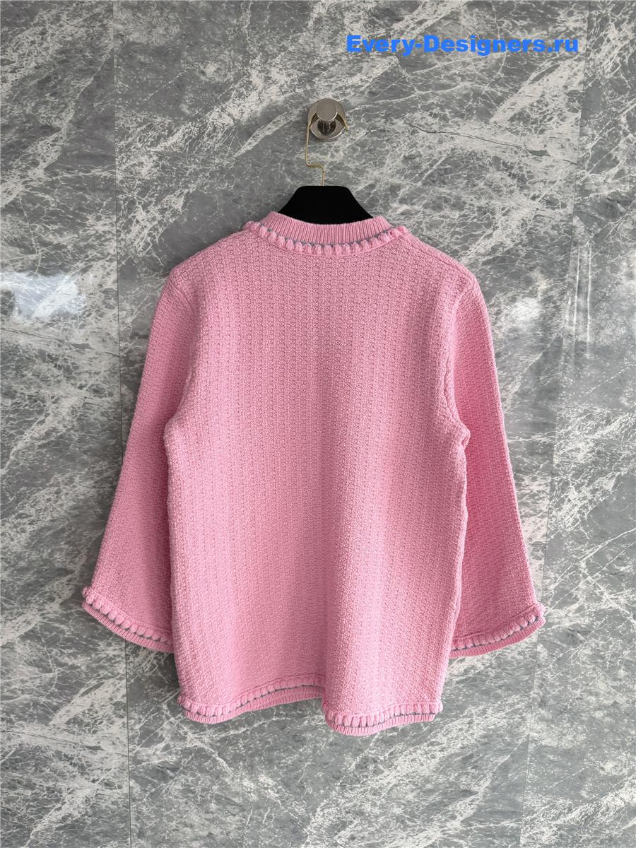 Ch**el pink crewneck knit long sleeve