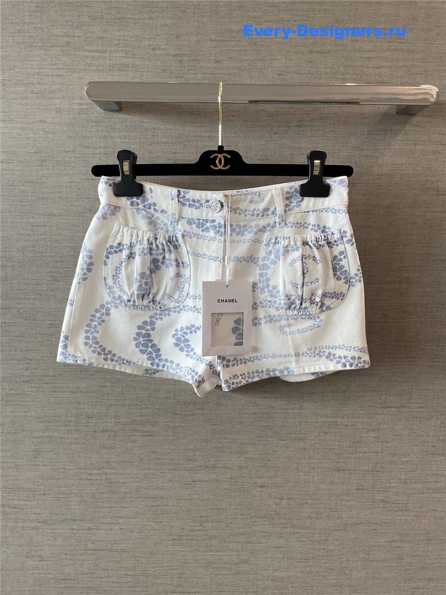 Ch**el coco beach blue denim shorts