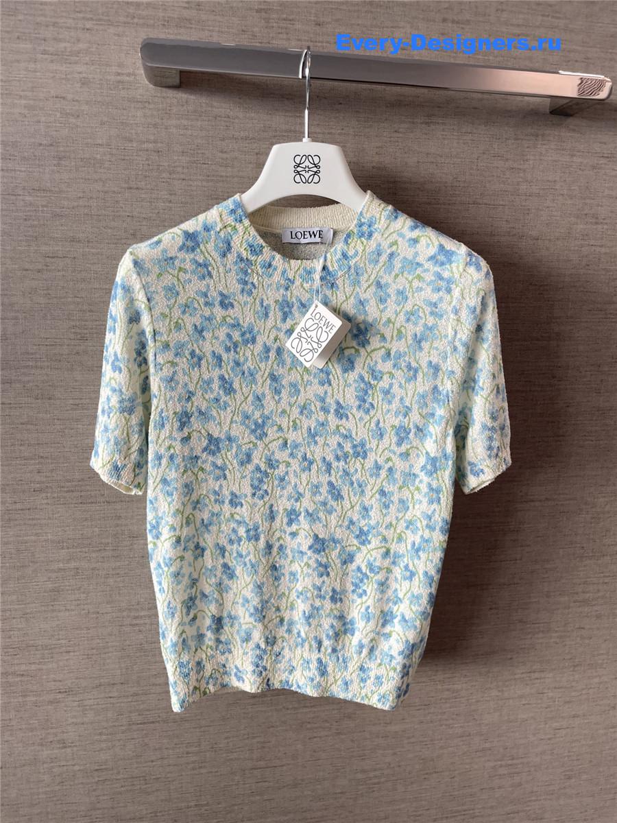L0ew* floral knit tee