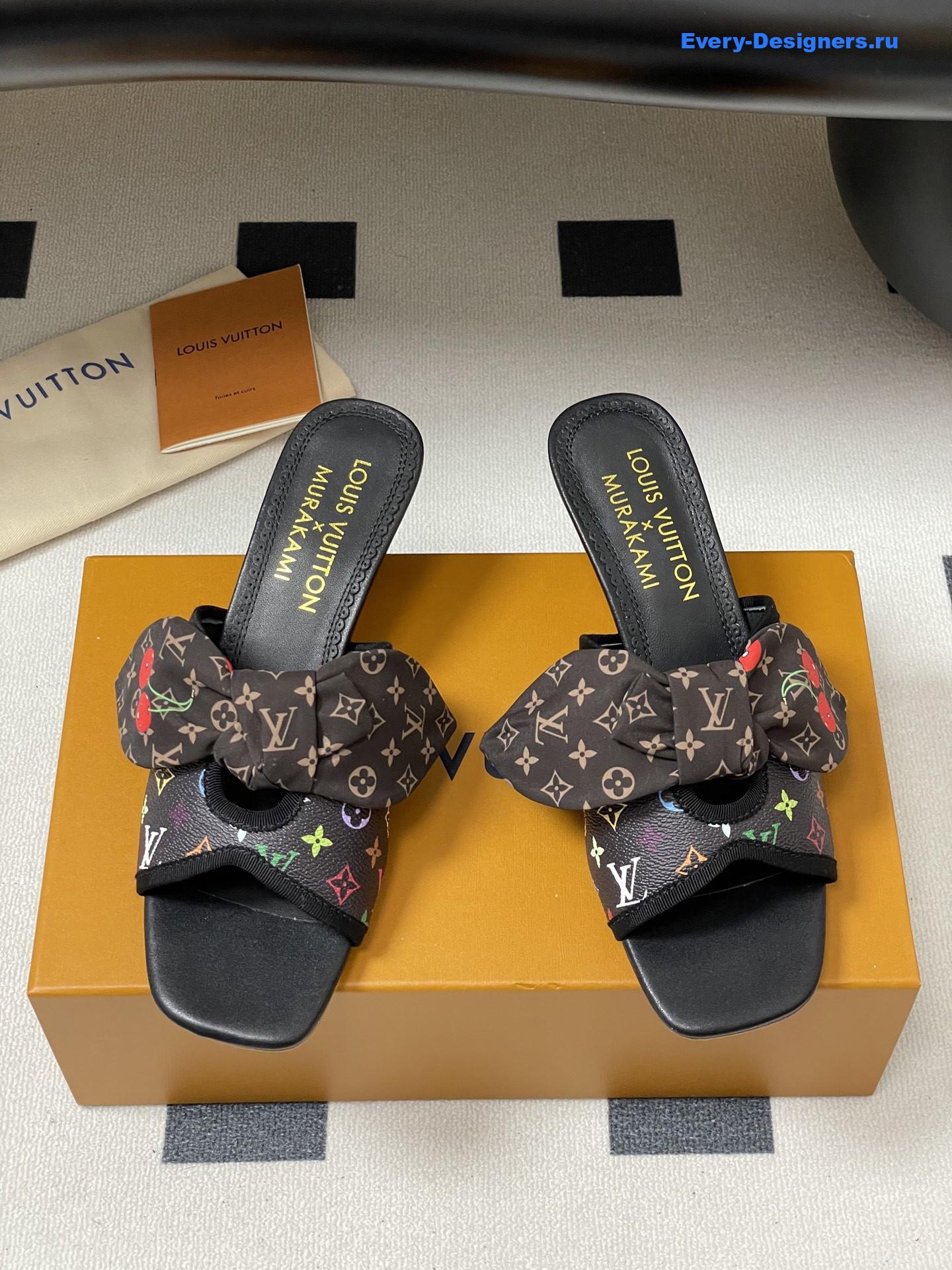 LV x Murakami Black Cherie Mules