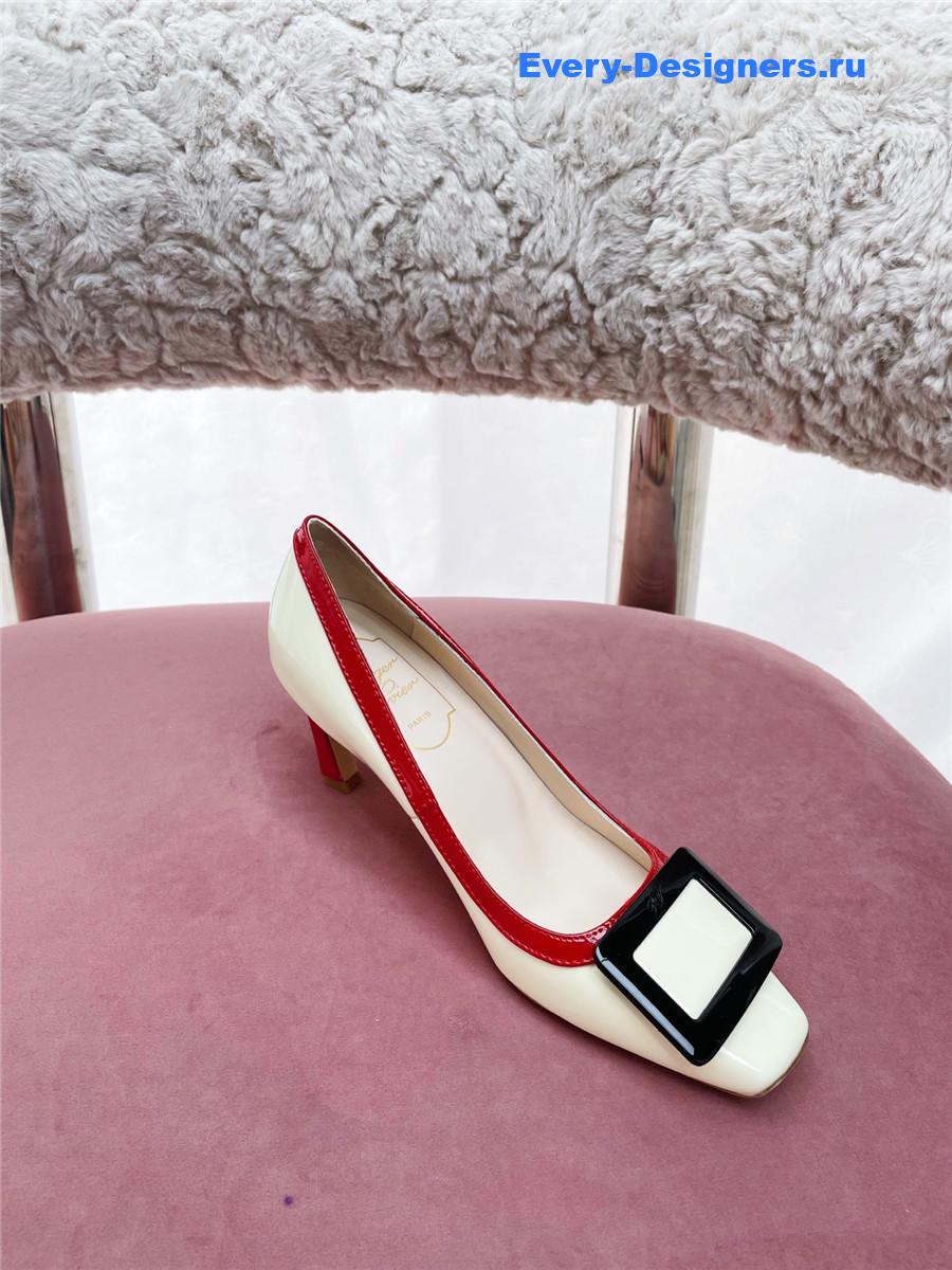 Roger Vivier 45mm White Belle Vivier Pumps