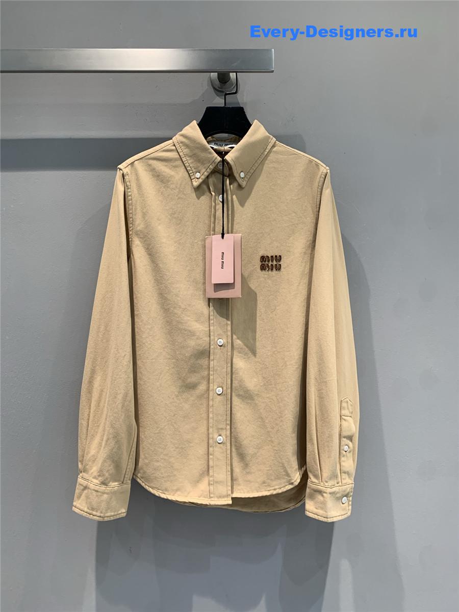 Miu Miu Logo Poplin Shirt