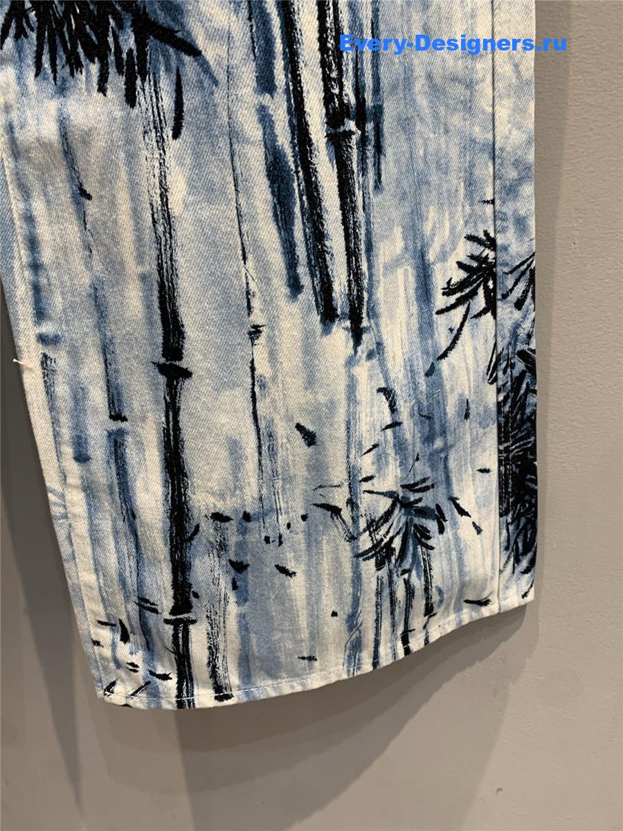 D10r ink bamboo wide-leg jeans