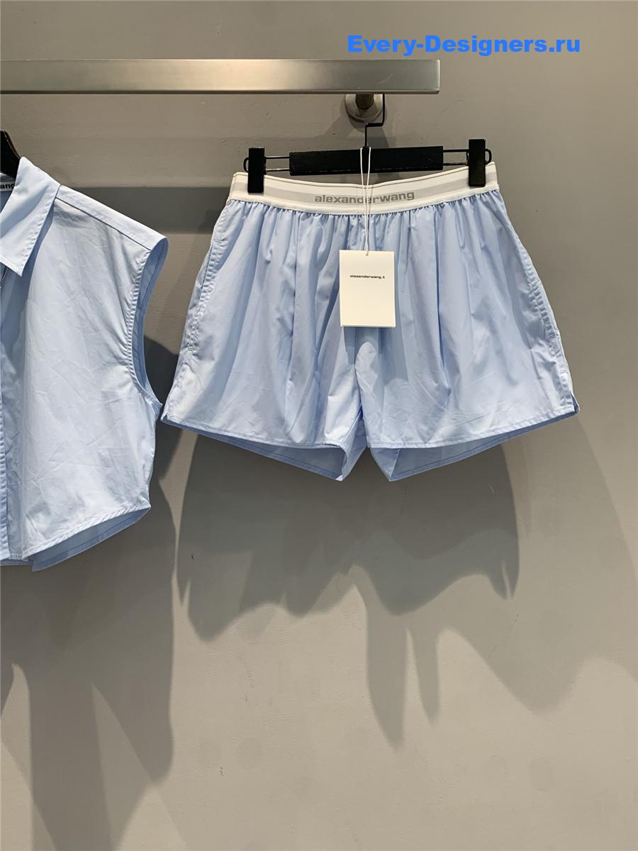 A1exa*der wang light blue cotton shorts
