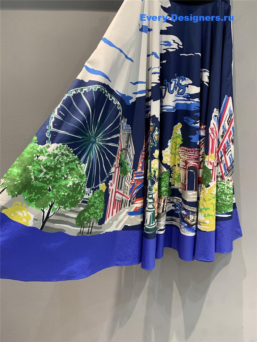 D10r souvenir flared skirt