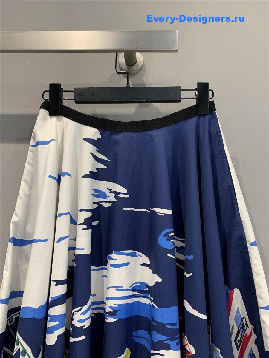 D10r souvenir flared skirt