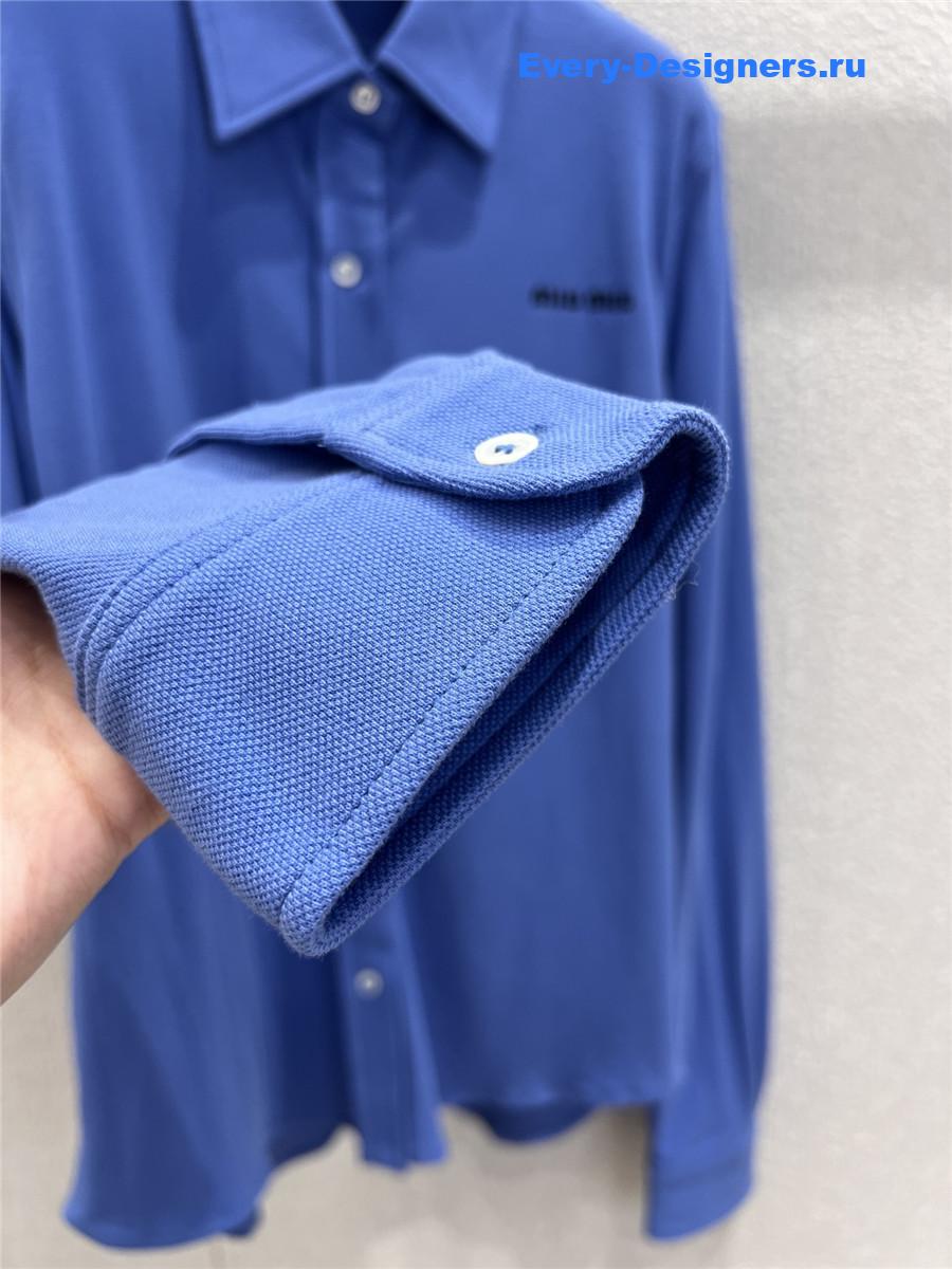 Miu Miu Periwinkle Piqué Shirt