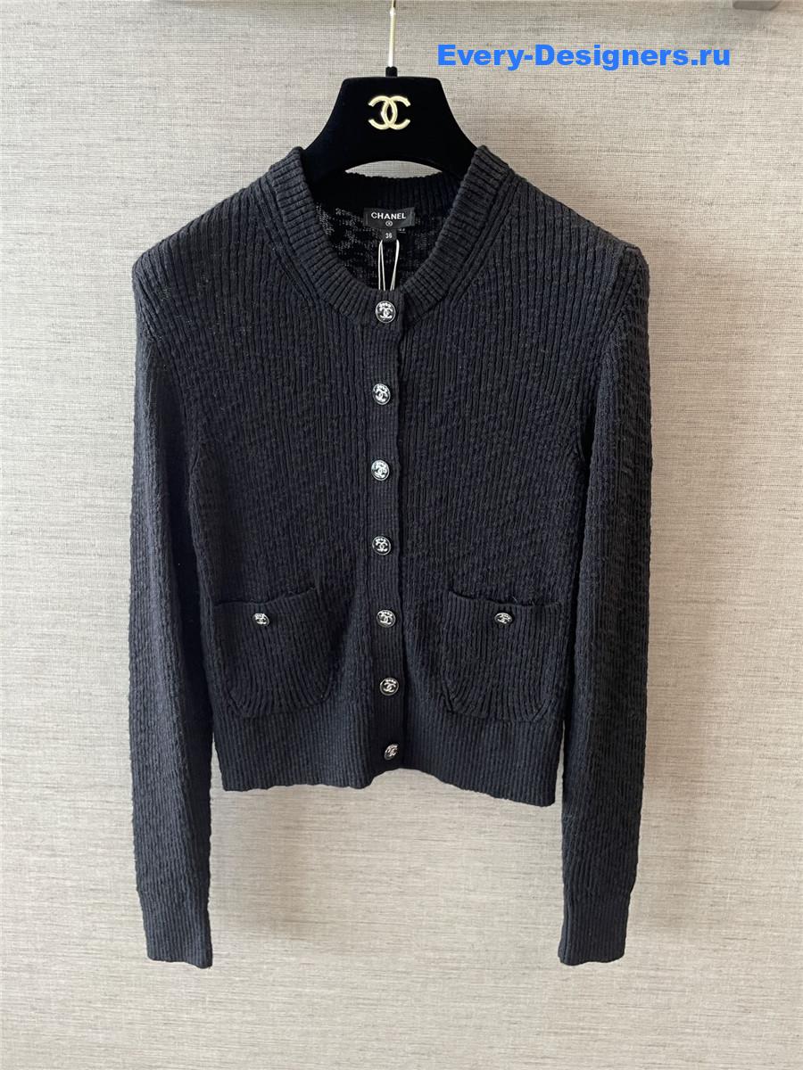 Ch**el coco beach black cardigan