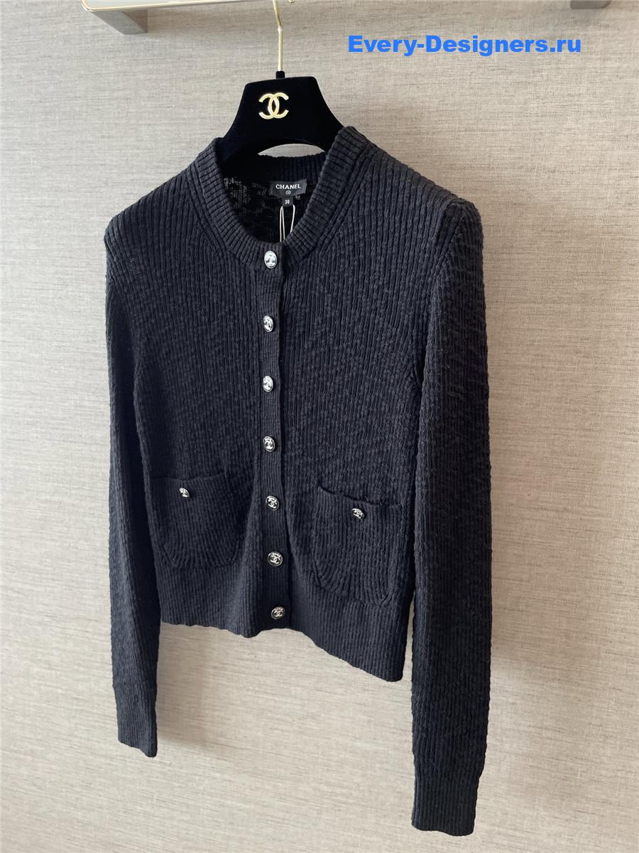 Ch**el coco beach black cardigan