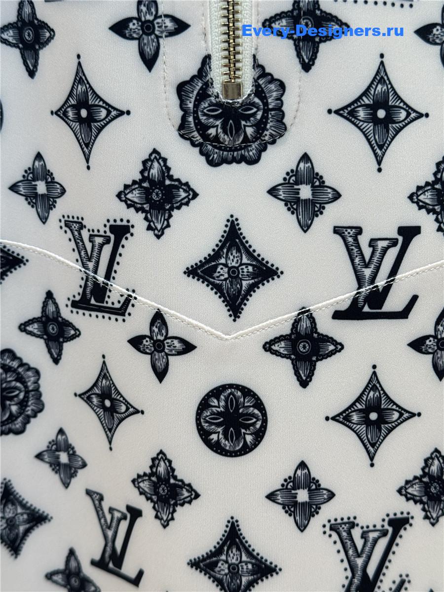 l0vis Vvtt0n monogram fitted dress