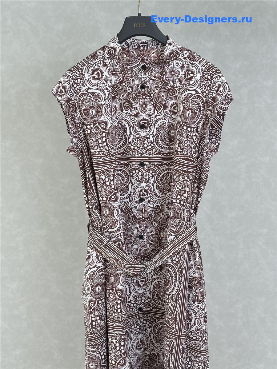 D10r mid-length belted shirtdress