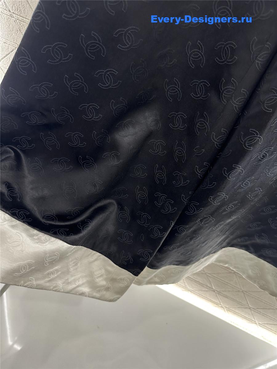 Ch**el cc jacquard flared trousers