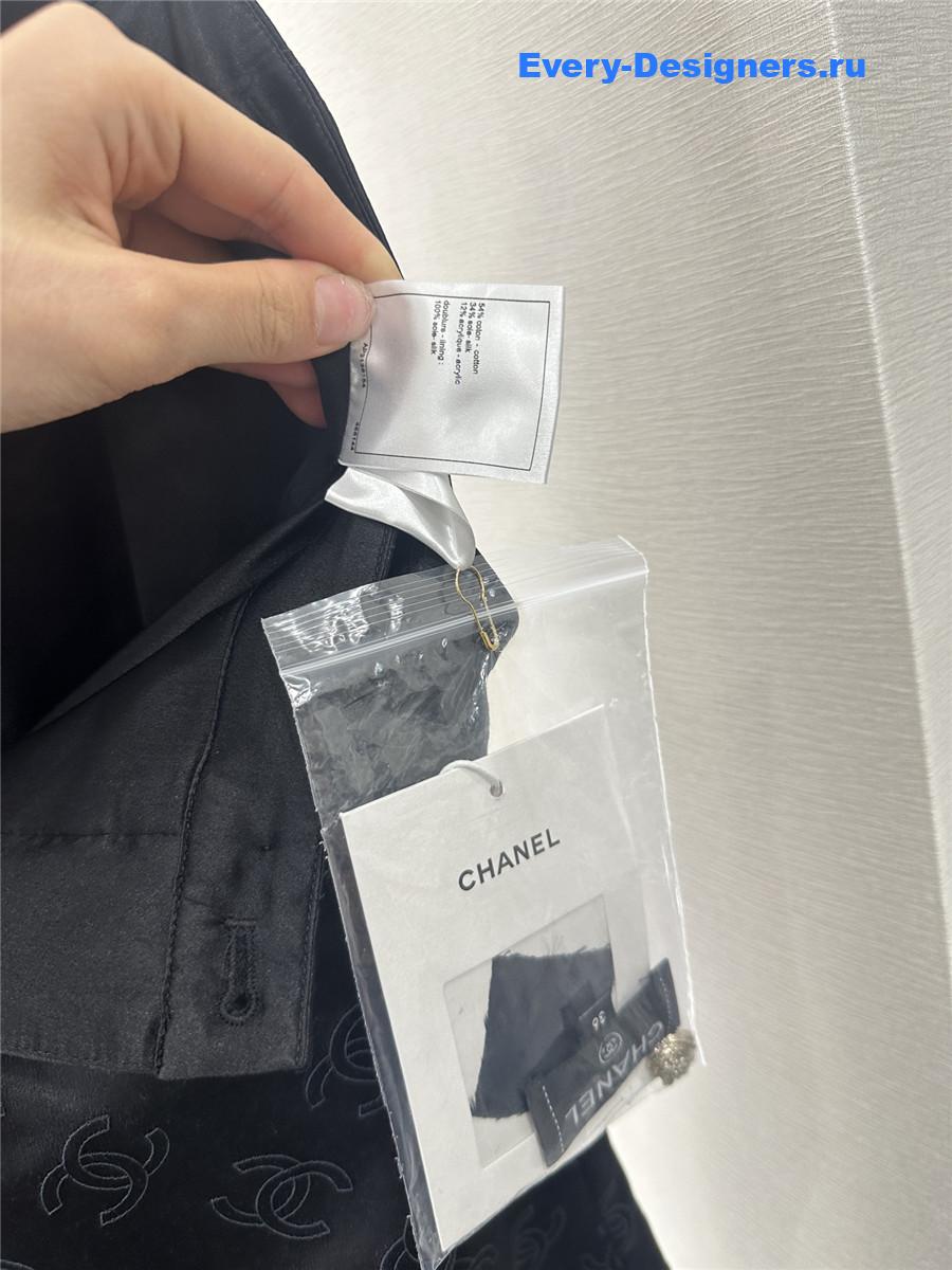 Ch**el cc jacquard flared trousers