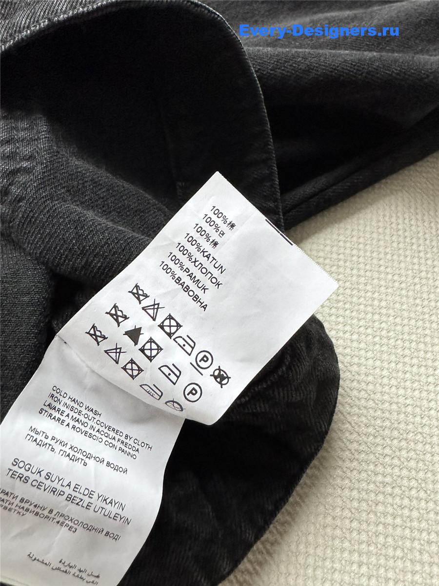 Pra*a dark gray cropped denim jacket