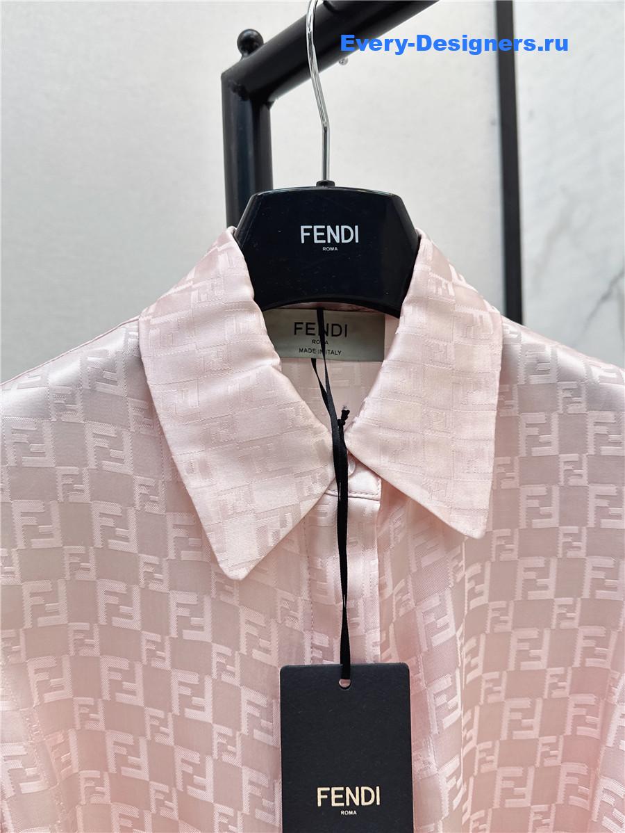 F**di pink bow-detail dress