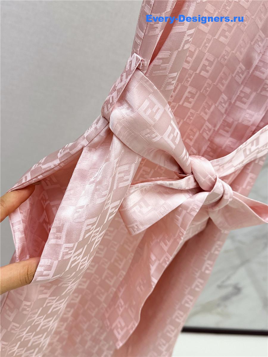 F**di pink bow-detail dress