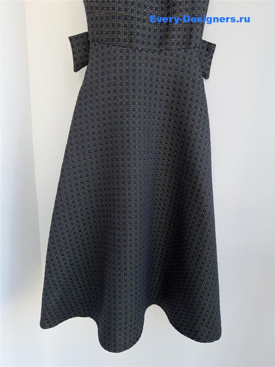D10r black quilted microcannage dress