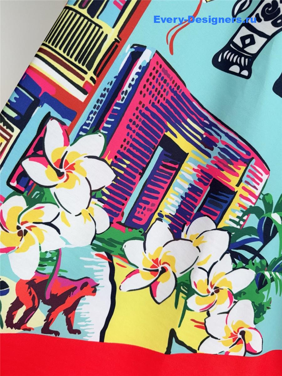 D10r souvenir mid-length flared skirt