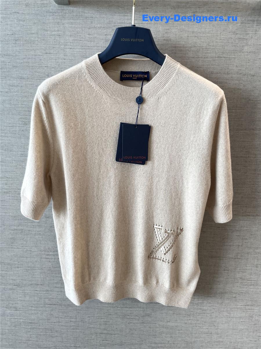 l0vis Vvtt0n beige sequin knit top