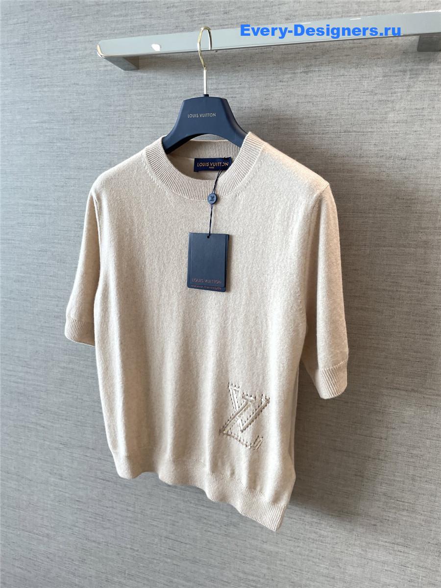 l0vis Vvtt0n beige sequin knit top