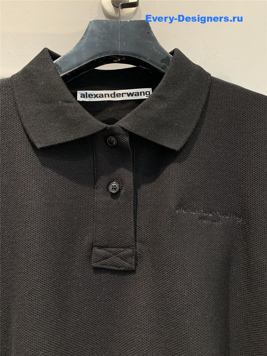 A1exa*der wang black piqué polo