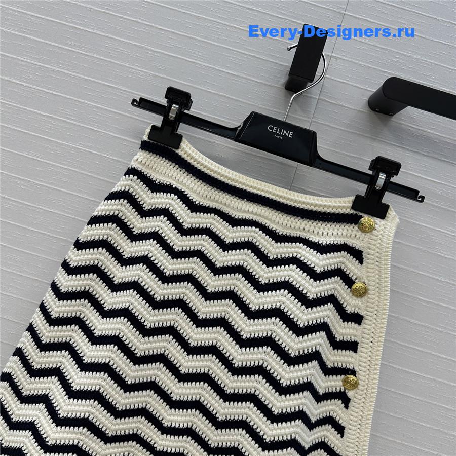 Ce1i*e wave stripe knit skirt