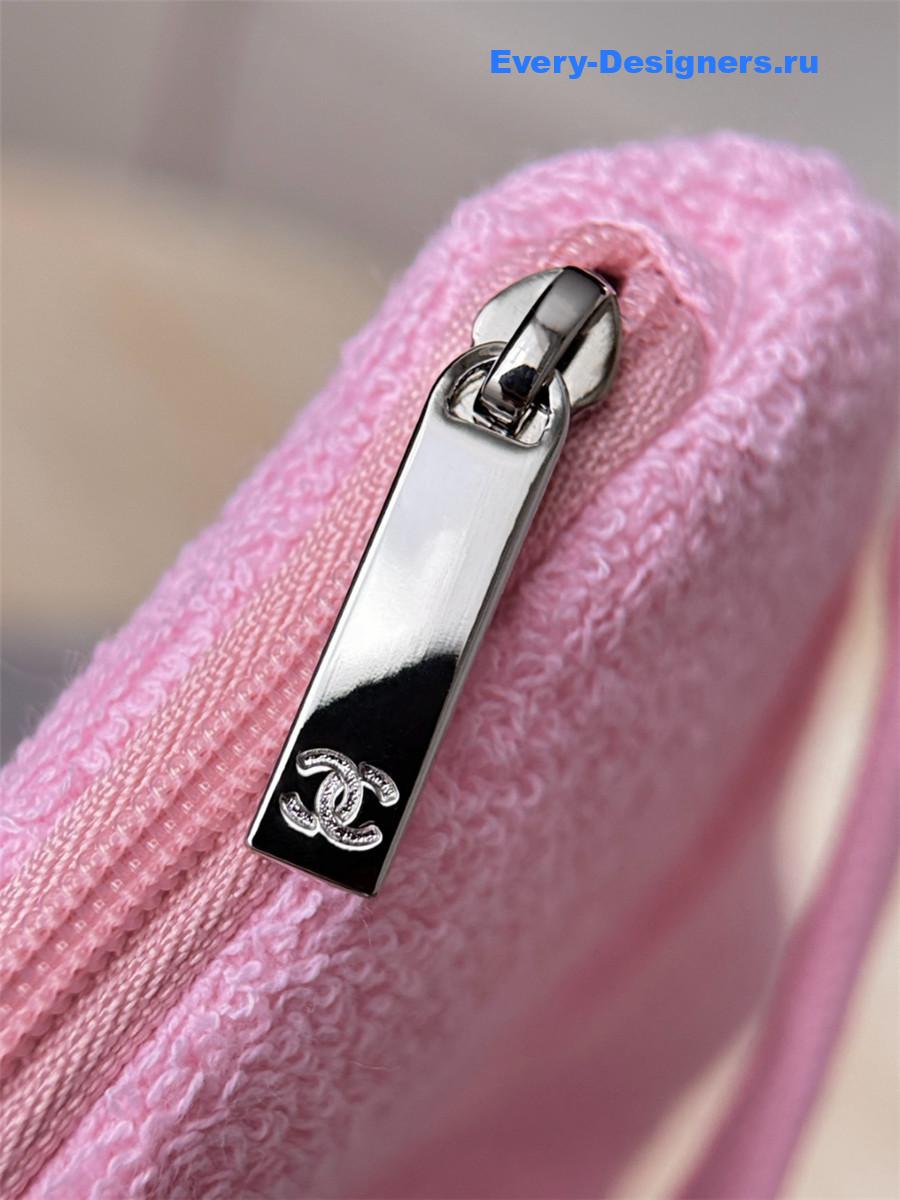 Ch**el light pink denim hobo bag