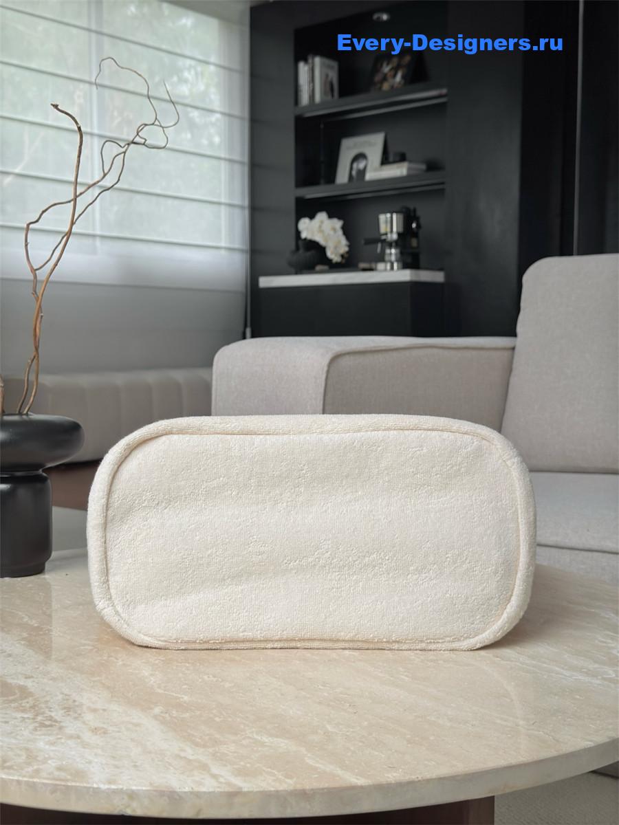 Ch**el white denim hobo bag