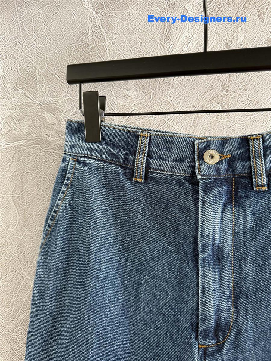 L0ew* logo embroidered straight leg jeans