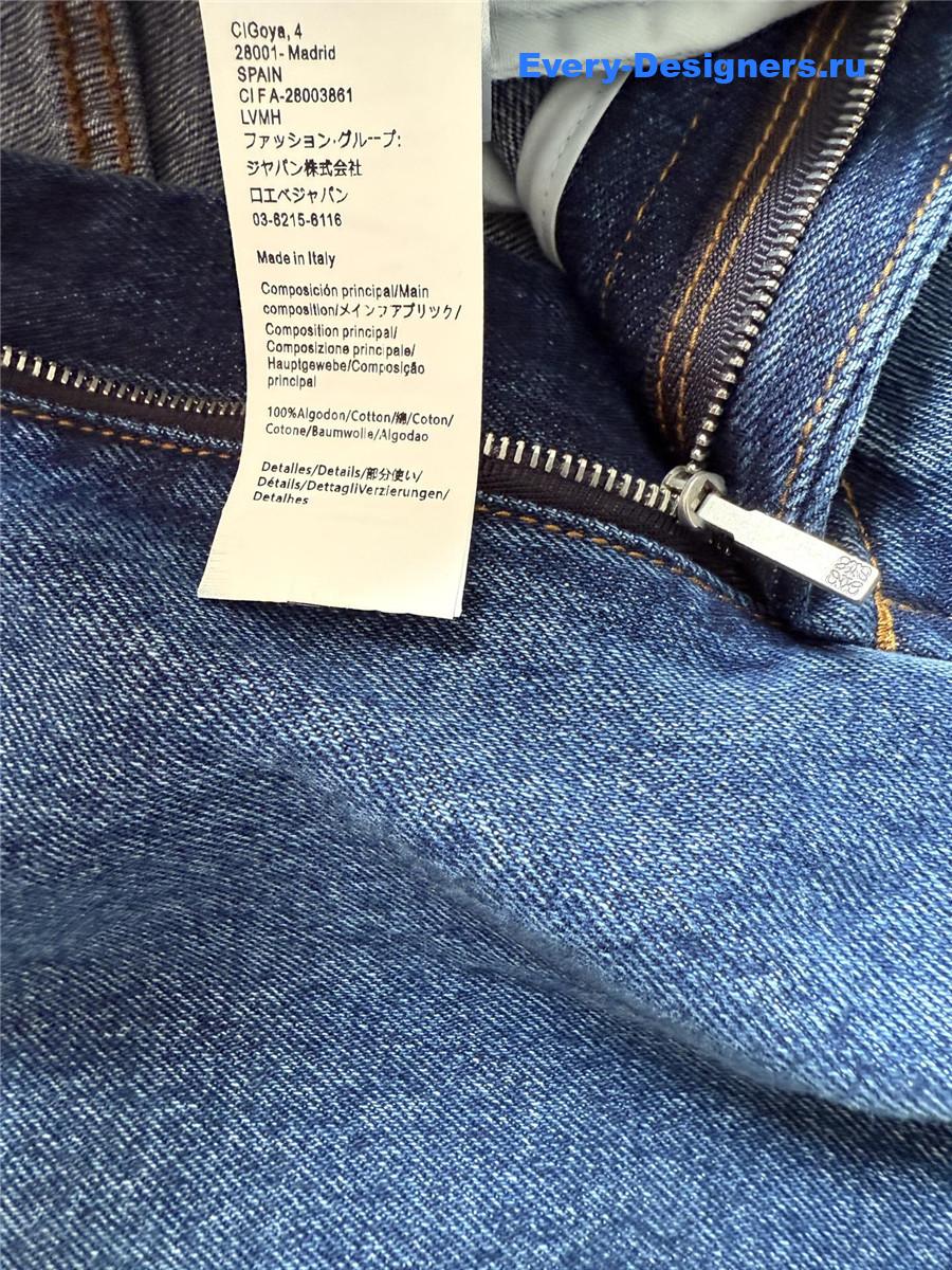 L0ew* logo embroidered straight leg jeans