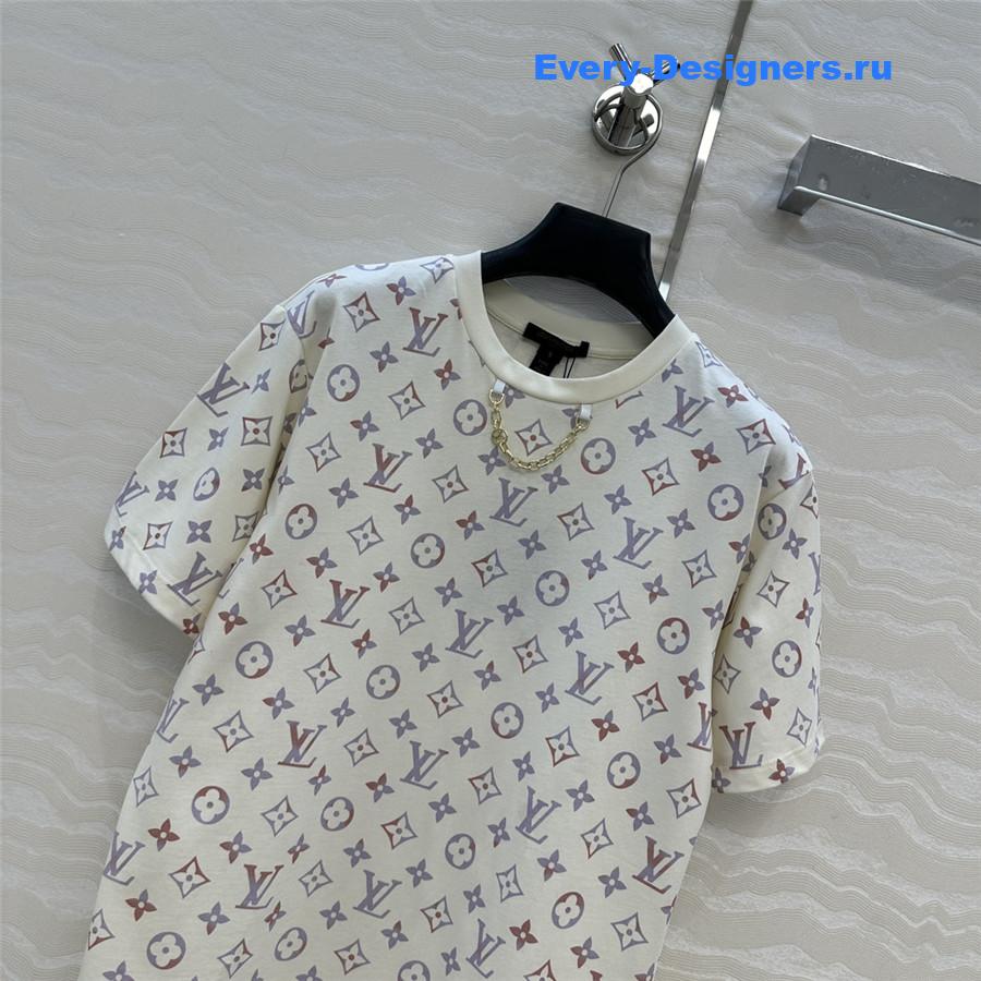 l0vis Vvtt0n lv white navy escale printed t-shirt