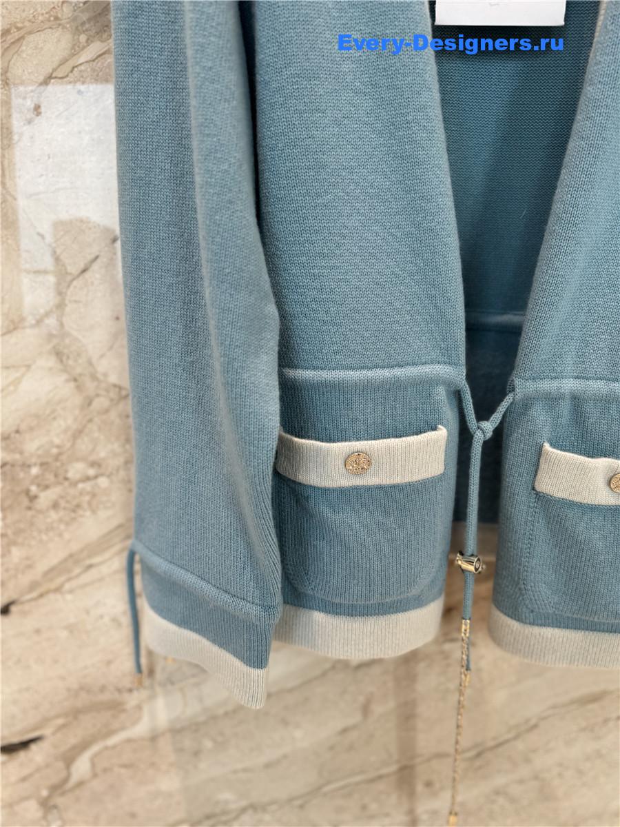 Ch**el blue cashmere cardigan