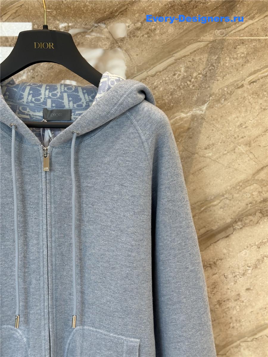 D10r grey cashmere knitted suit