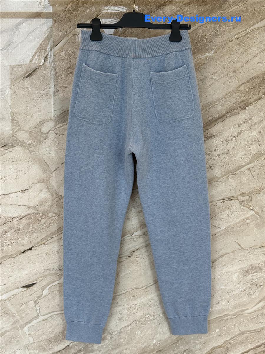D10r grey cashmere knitted suit
