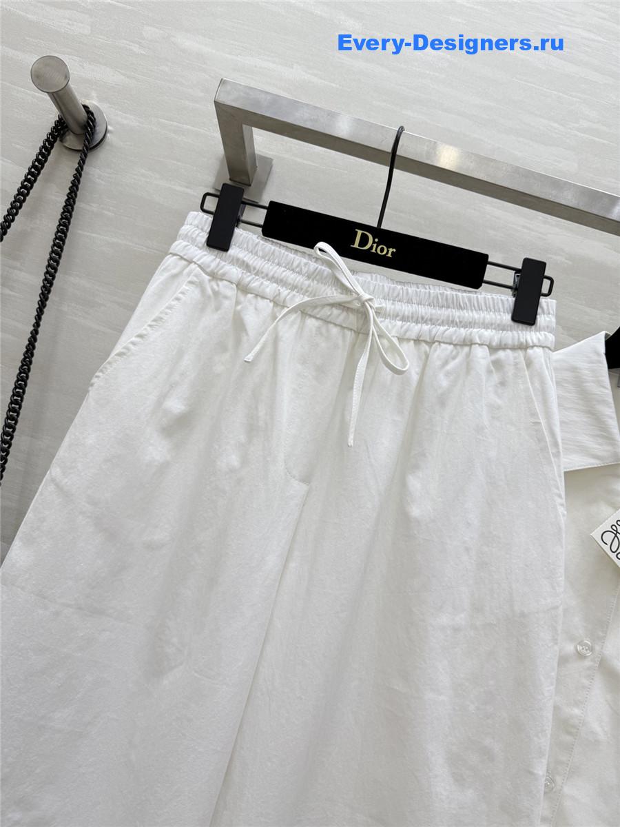 L0ew* white denim suit set