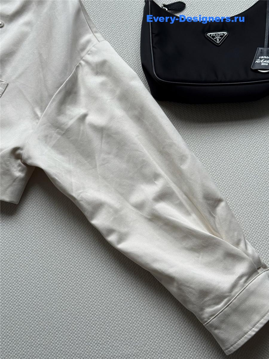 Pra*a white denim blouson jacket