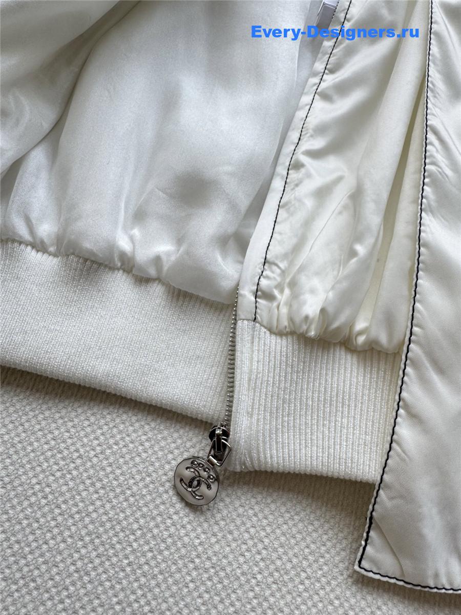 Ch**el topstitched hooded jacket