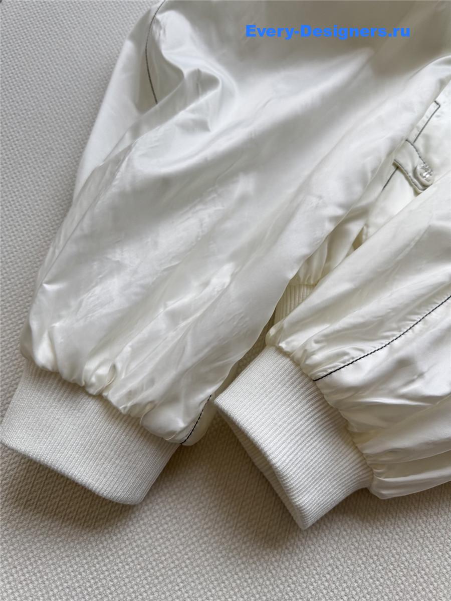 Ch**el topstitched hooded jacket