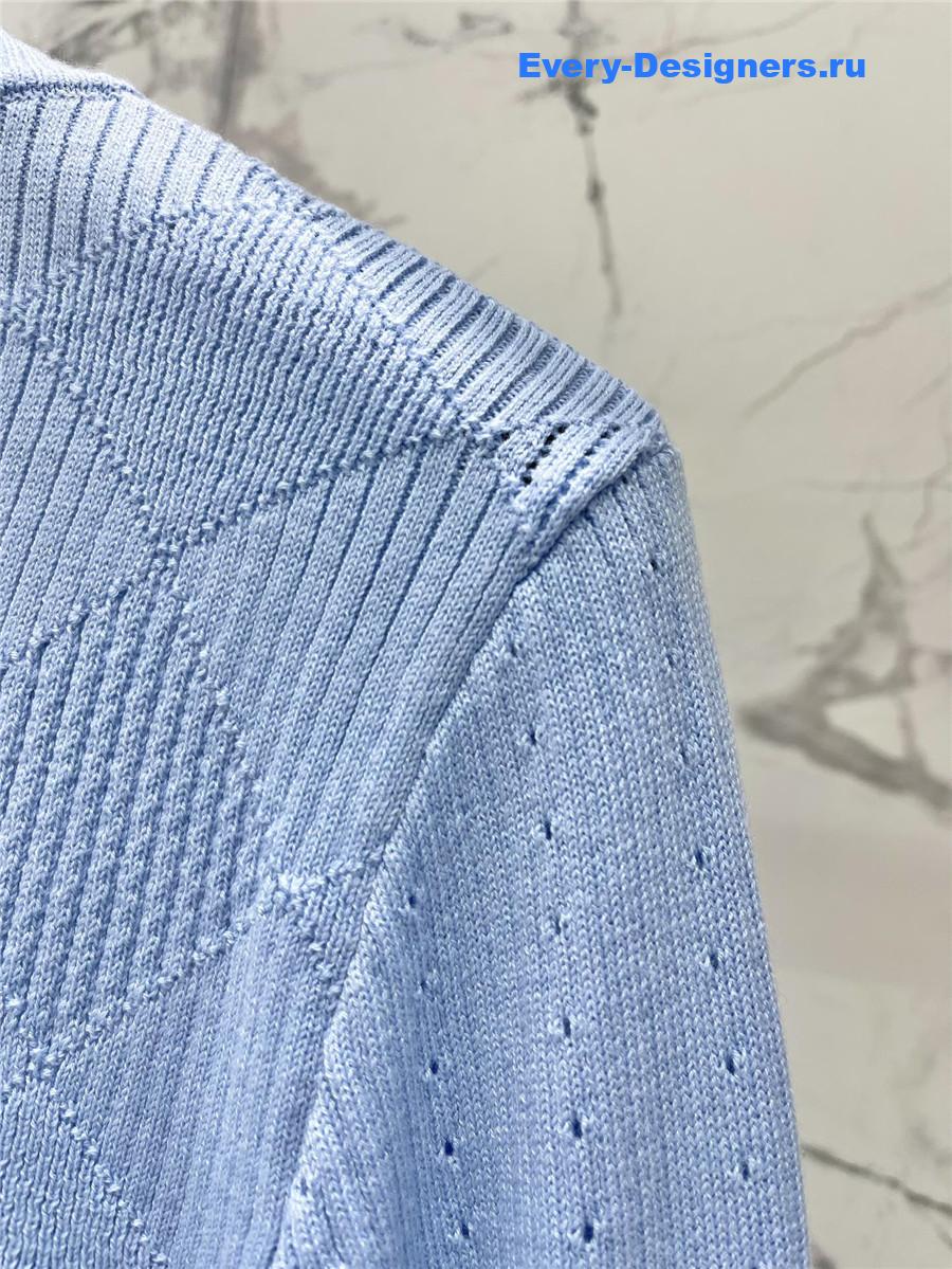 Balmain Blue Emblème Cardigan
