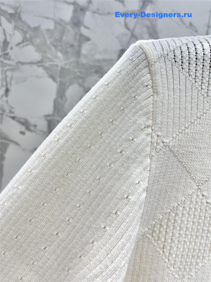 Balmain White Emblème Cardigan