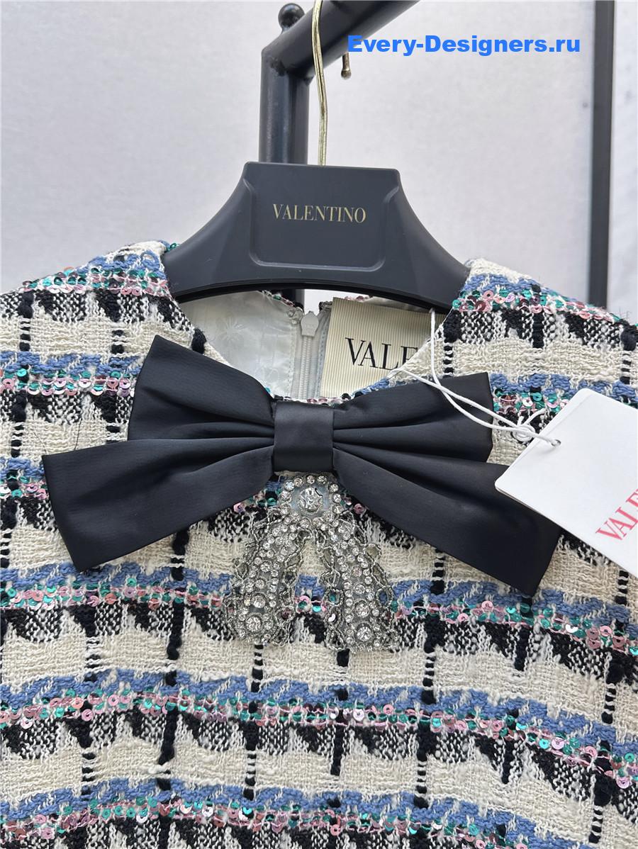 Va1e*ntin0 embellished tweed minidress