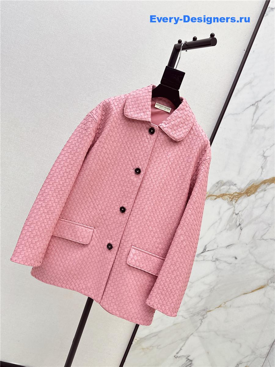 b0tt*ga Ven*ta pink intrecciato jacket