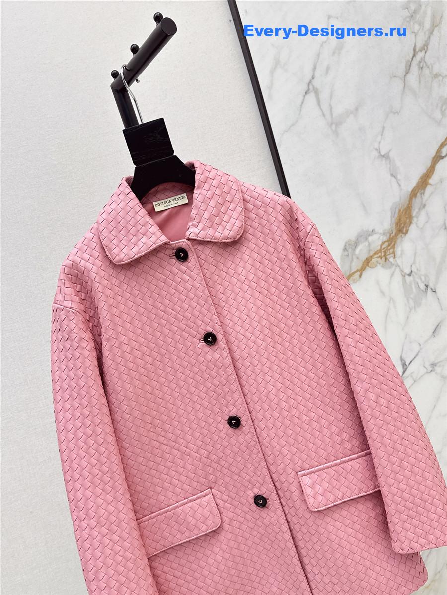 b0tt*ga Ven*ta pink intrecciato jacket
