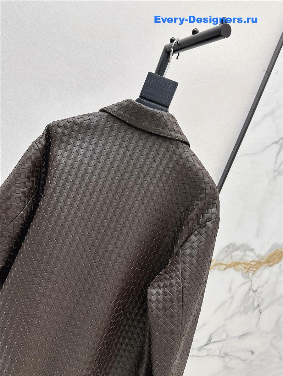 b0tt*ga Ven*ta brown intrecciato jacket