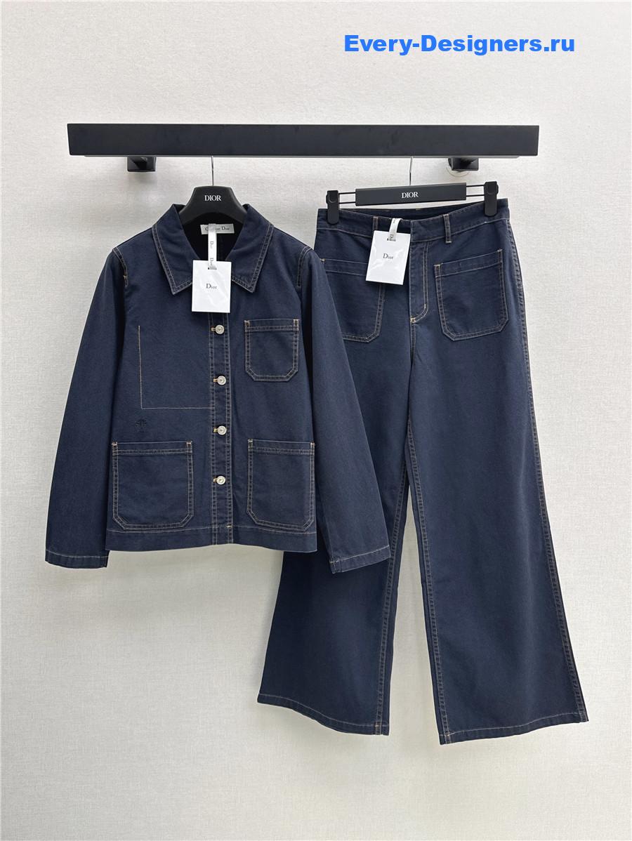 D10r cd lapel denim jacket & straight jeans suit