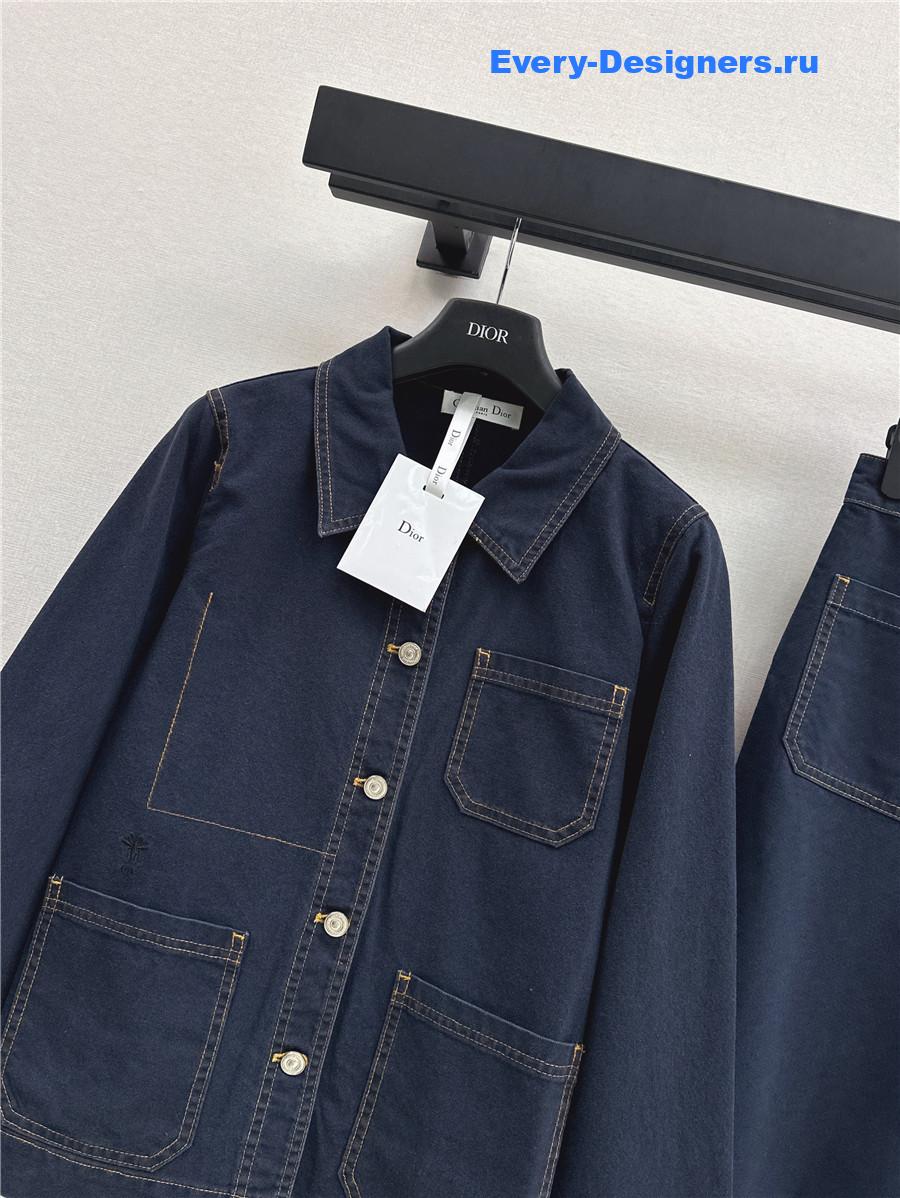 D10r cd lapel denim jacket & straight jeans suit