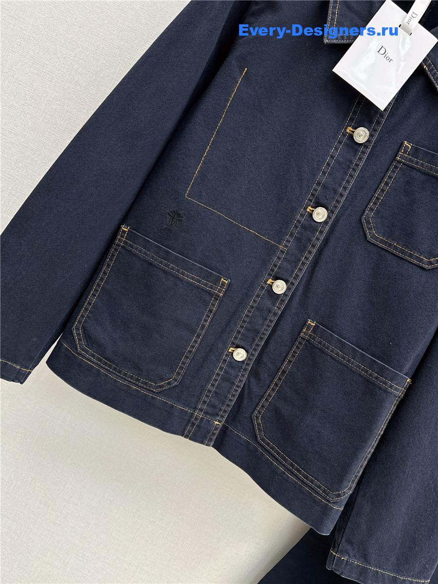 D10r cd lapel denim jacket & straight jeans suit