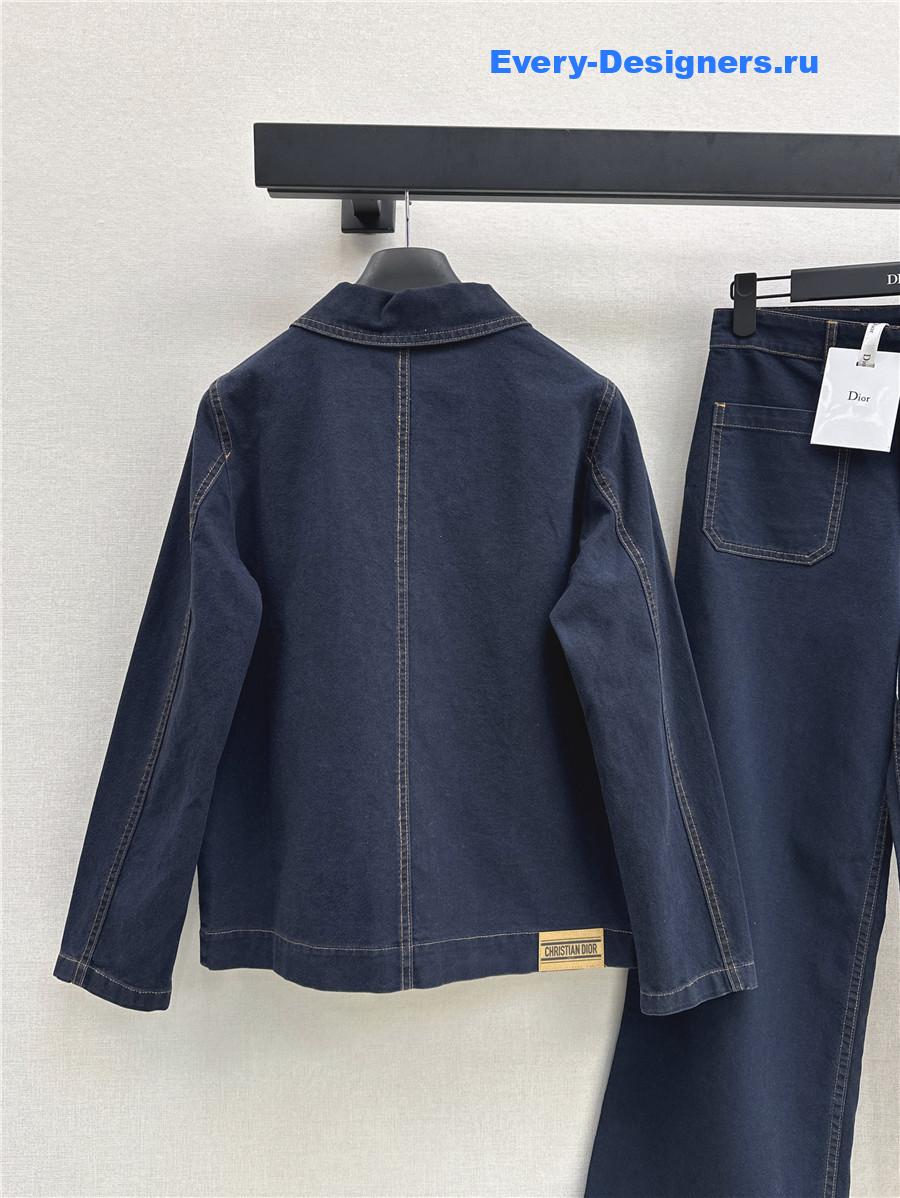 D10r cd lapel denim jacket & straight jeans suit